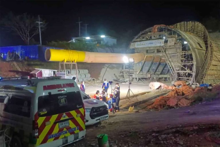 Landslide Traps Workers in Thai-Chinese Rail Tunnel